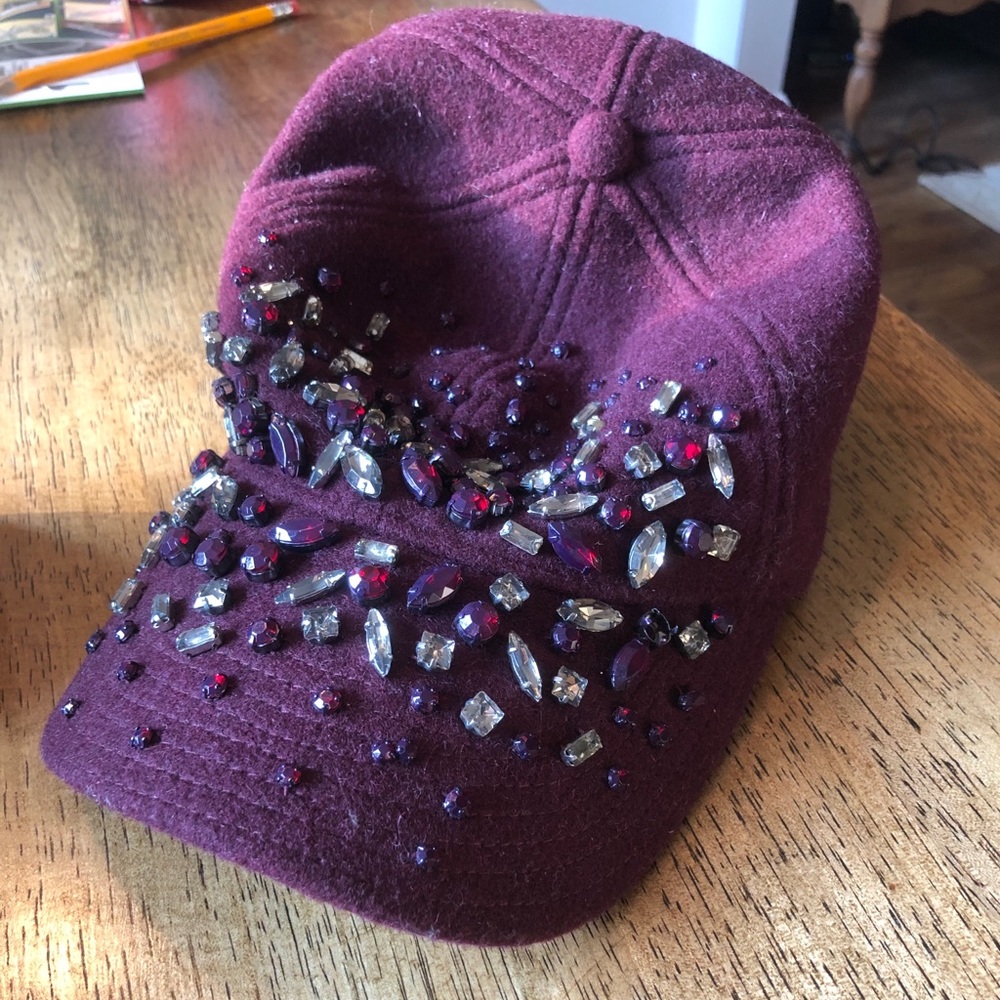 J crew wool hat jeweled